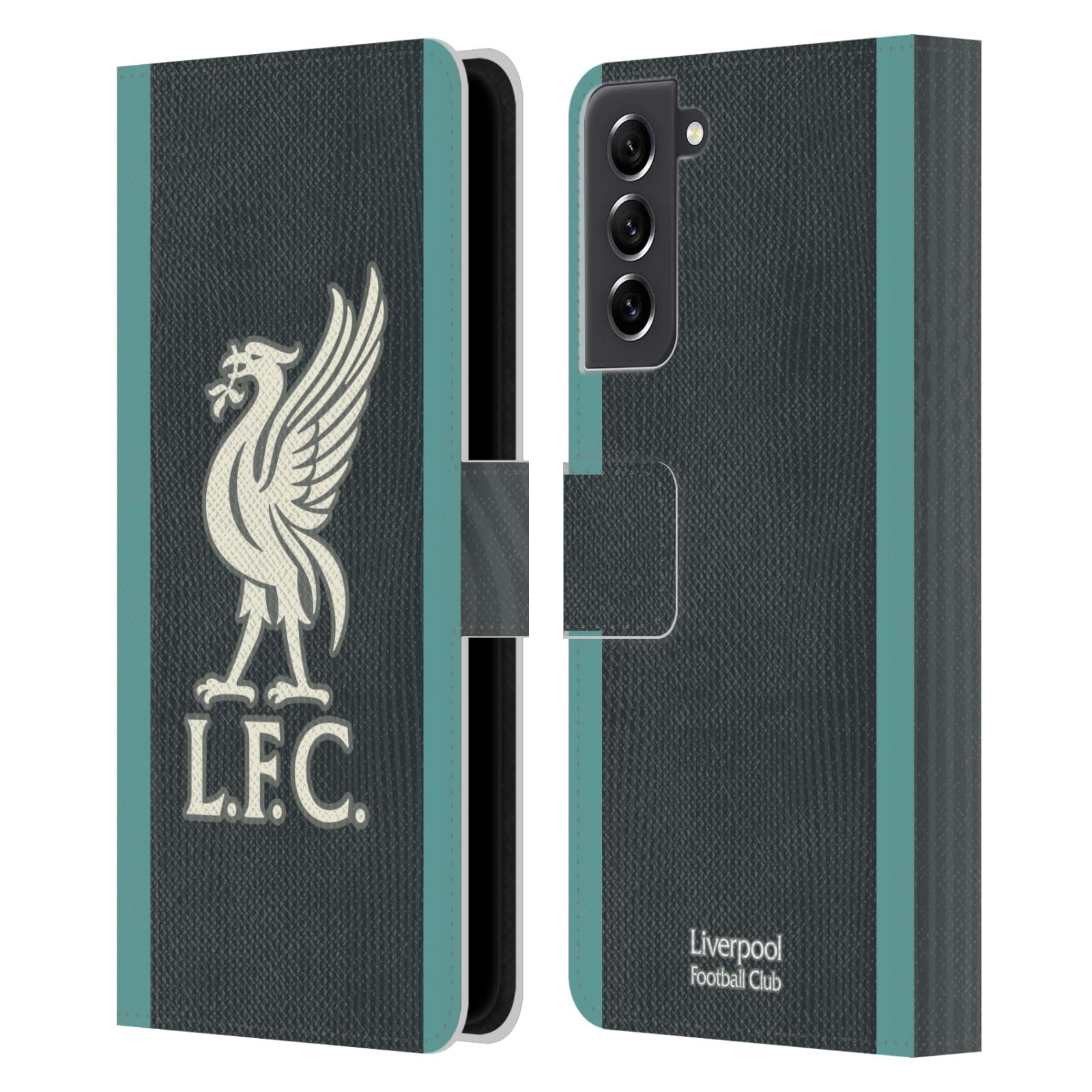 Head Case Designs Officially Licensed Liverpool Football Club Away Kit 2024/25 Leather Wallet Case Compatible With Samsung Galaxy S21 FE 5G — image 1