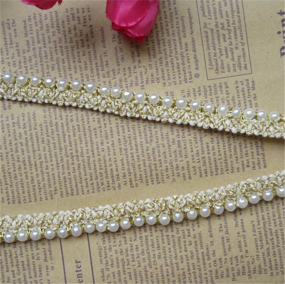1 Yard Nylon Parel Kant Rand Lint 3 cm Breedte Vintage Stijl 1 Yard Nylon Parel Kant Rand Lint 3 cm Breedte Vintage Stijl