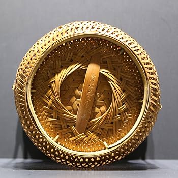 Amazon.co.jp: 佐々木光岳斎竹籠竹編み籠華道具茶道具竹細工竹