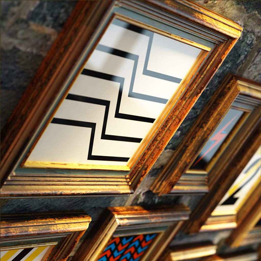 Vintage Picture Wall Frame Group D, 6 Assorted Solid Wood MCM Trad