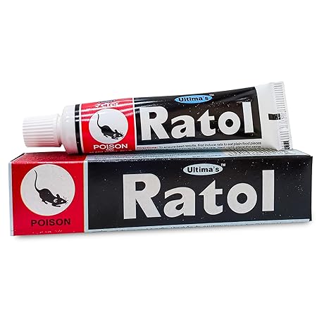 Ultima's Ratol Paste Rat Control Paste Rat Buster | Recommended for Mouse Control of Rodents/Mice/Rats | Pre-Baited | Easy to use Highly Effective Pack of 15