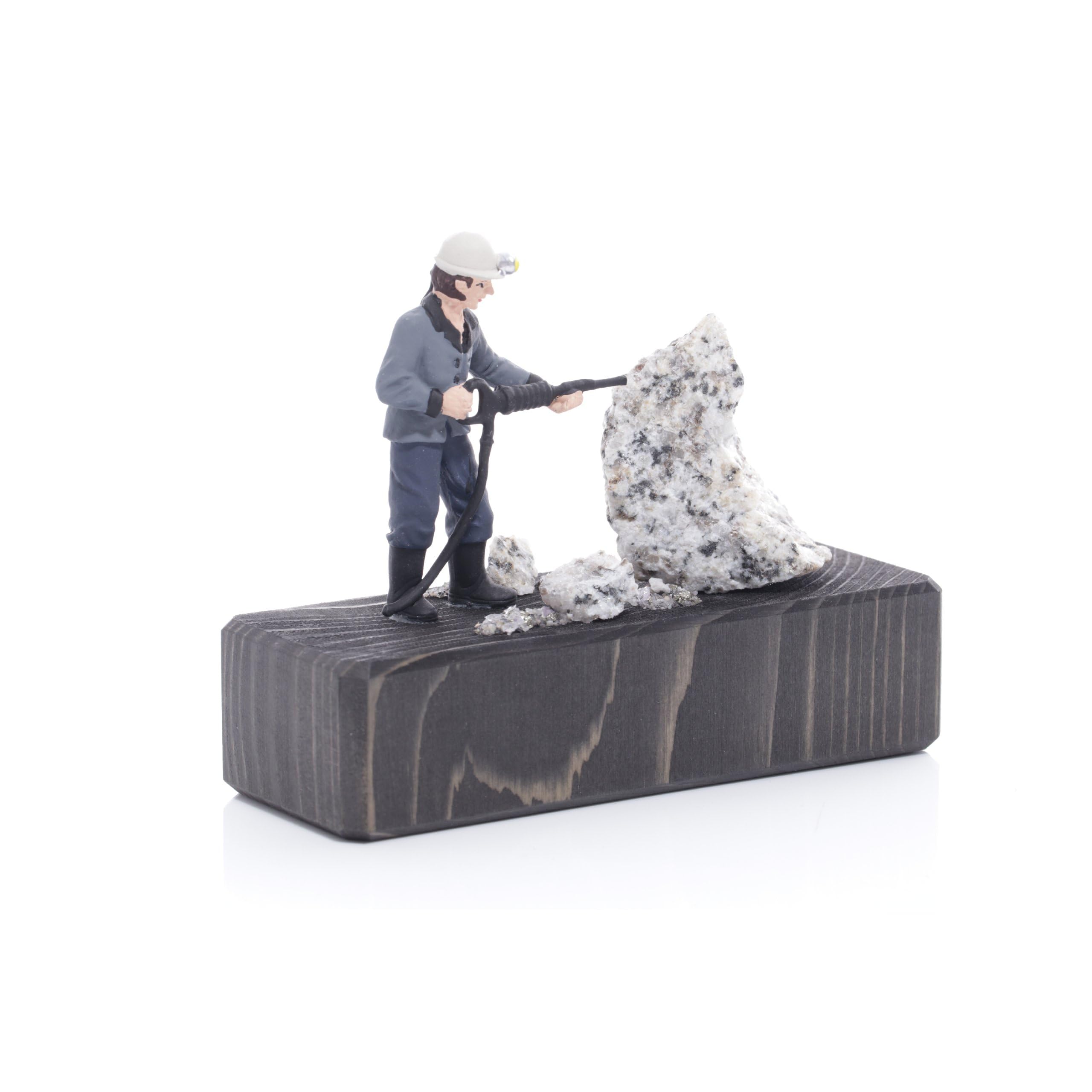 Socle à wismuth Minibergwerk miniature, idée cadeau originale pour passionné de géologie