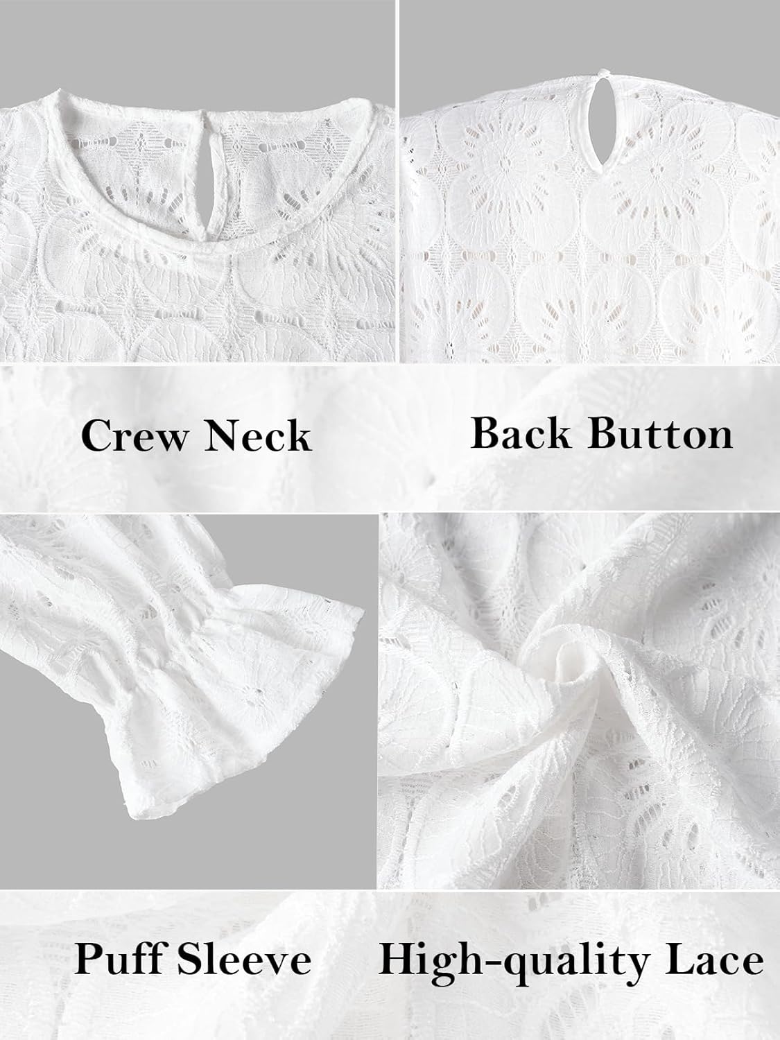 CUPSHE Women's Eyelet Long Sleeve Tops Shirts Dressy Hollow Out Crochet Lace Embroidered Blouses 2026 Fashion - Image 8