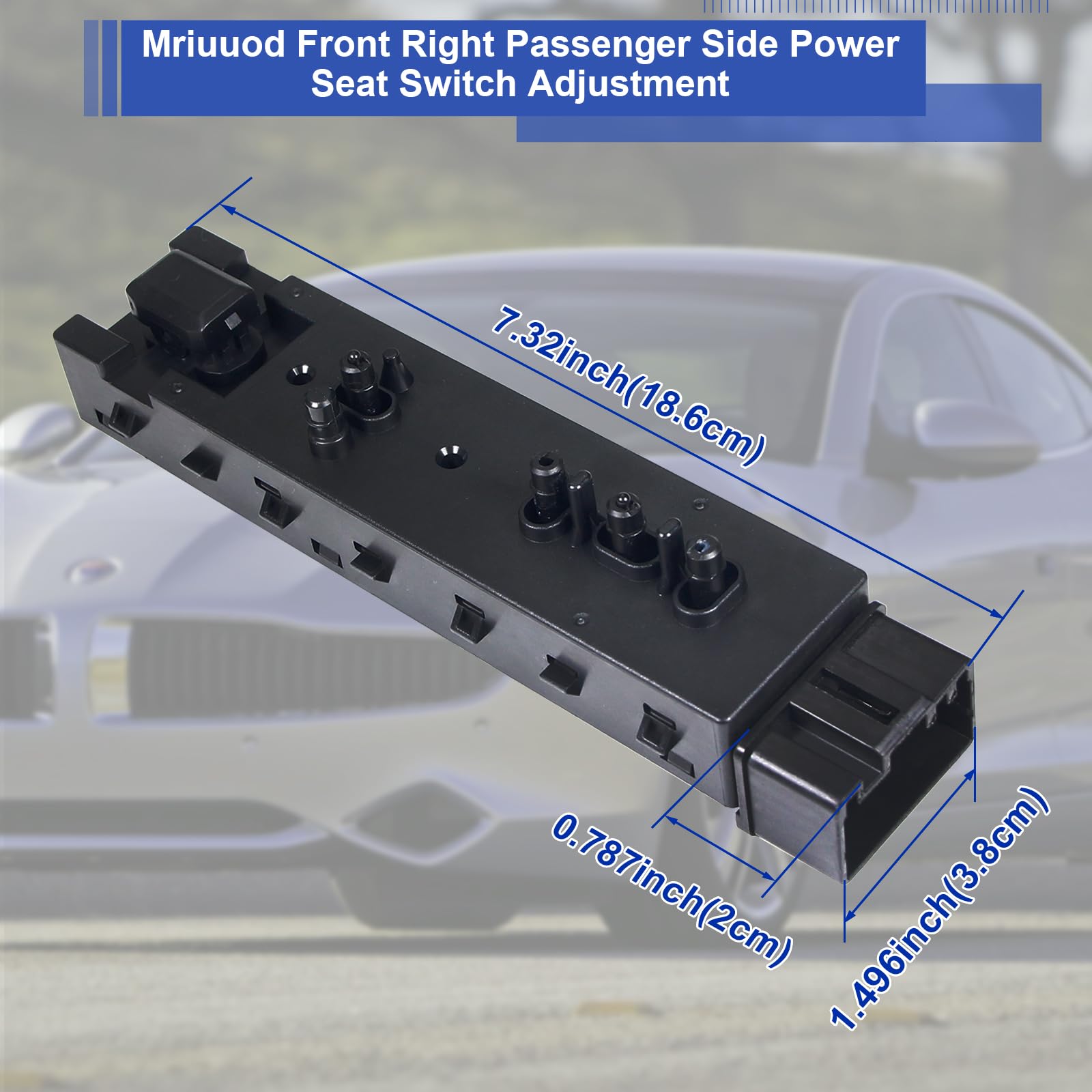 Interruttore sedile passeggero anteriore destro compatibile Ford F150 F250 F350 2006-2019 Lincoln 2006-2019 Mercury 06-11 sostituisce DE9Z14A701BA 9L3Z14A701FA