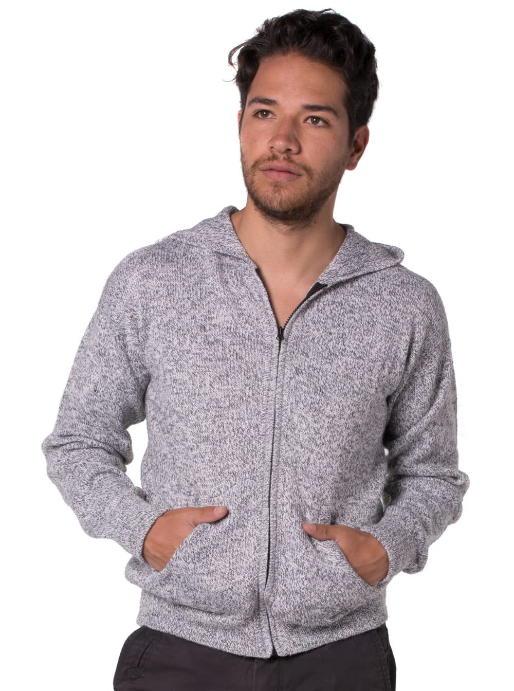 GamboaAlpaca Hooded Cardigan