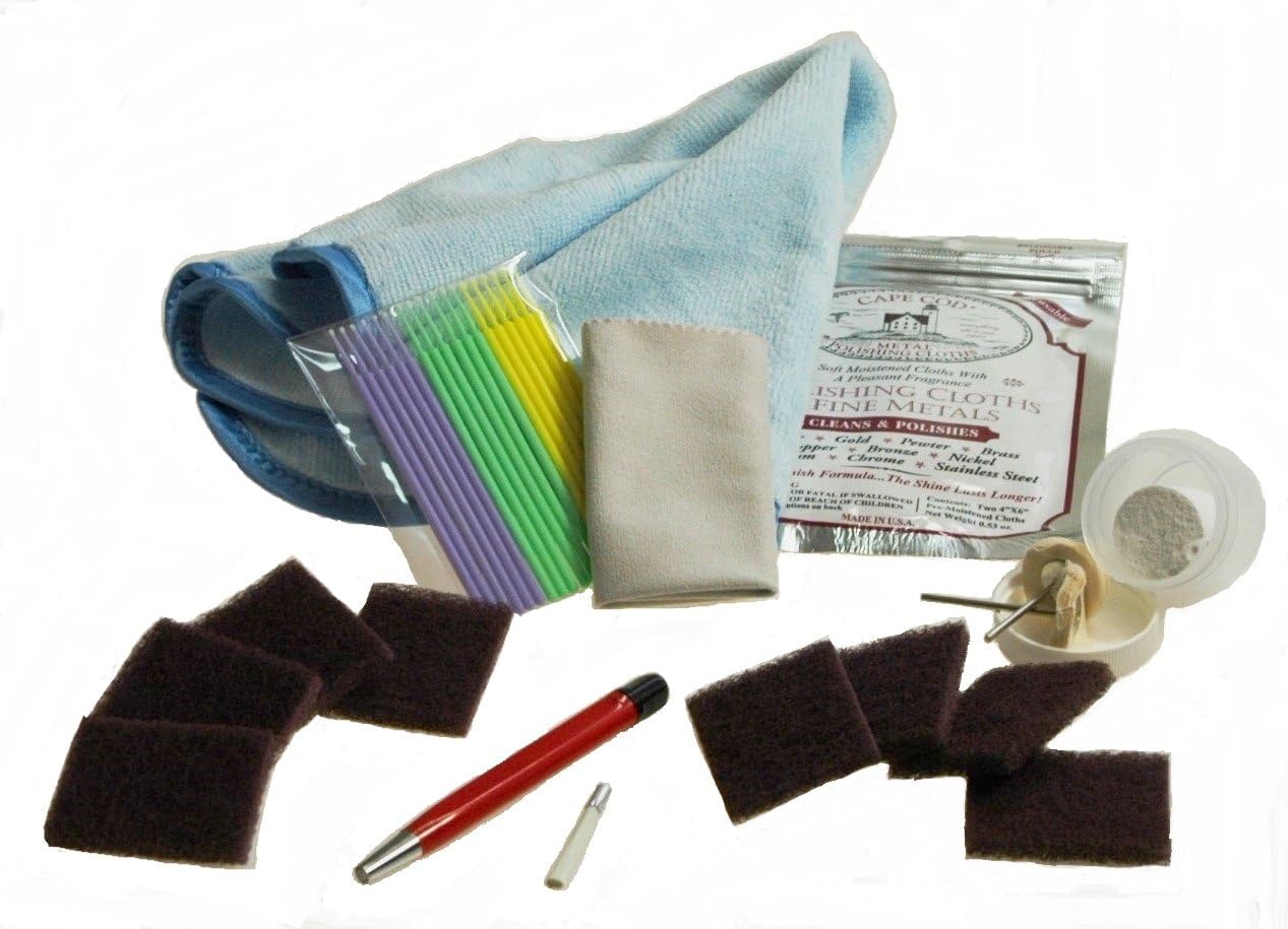 Deluxe Watch Polish Kit for High Polish and Brushed Satin Stainless Steel or Gold
