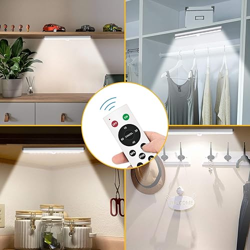 Miniatura 6 de Luz LED para armario, 20 LED, recargable, control remoto, luz debajo del gabinete, iluminación inalámbrica, barra de luz nocturna en cualquier lugar