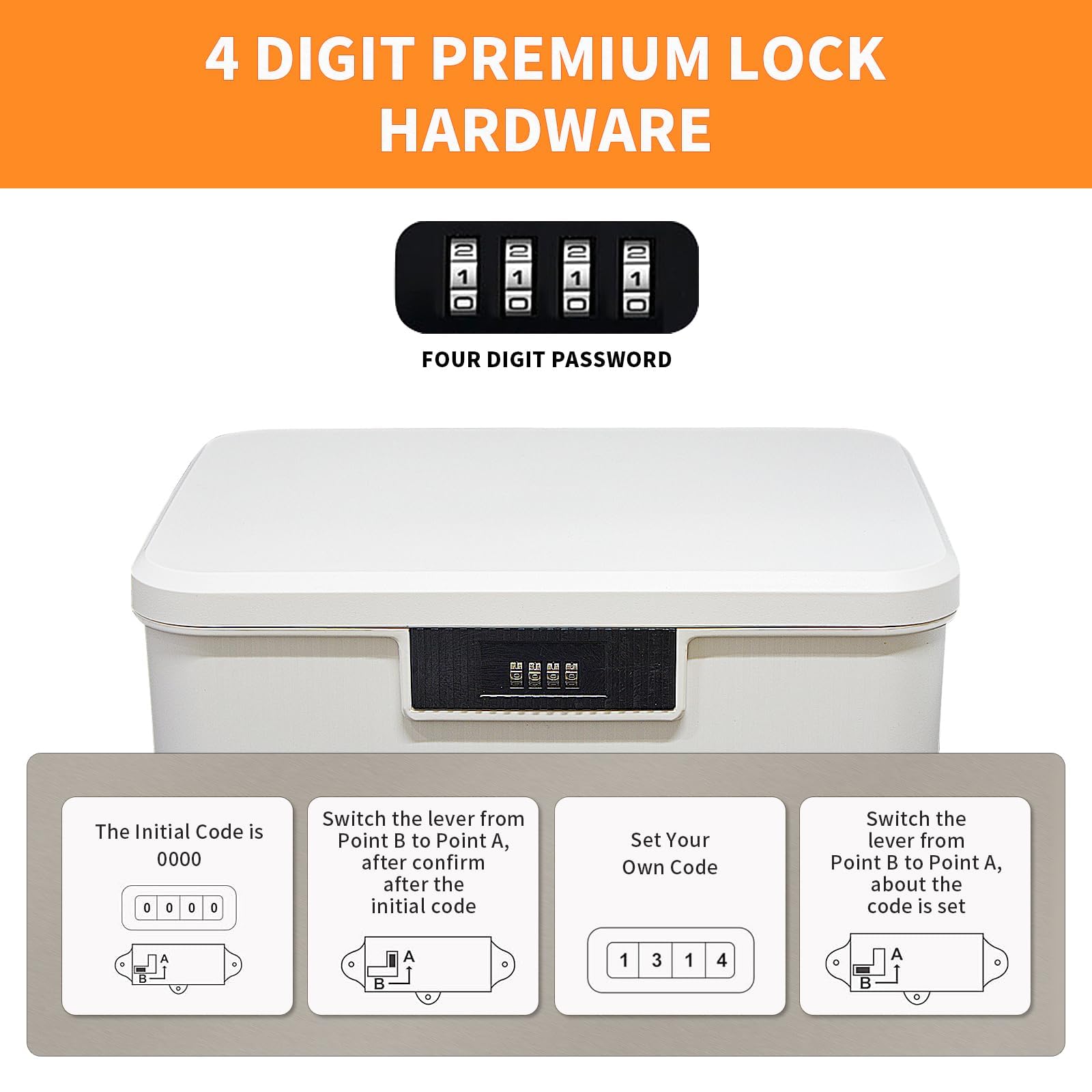 Amazon.com: Saim Combination Lockable Storage Box, 4.2 Gallon