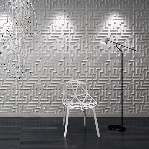 Vista 9 de Paneles decorativos para pared 3D de Art3d, PVC, fibra vegetal/bambú