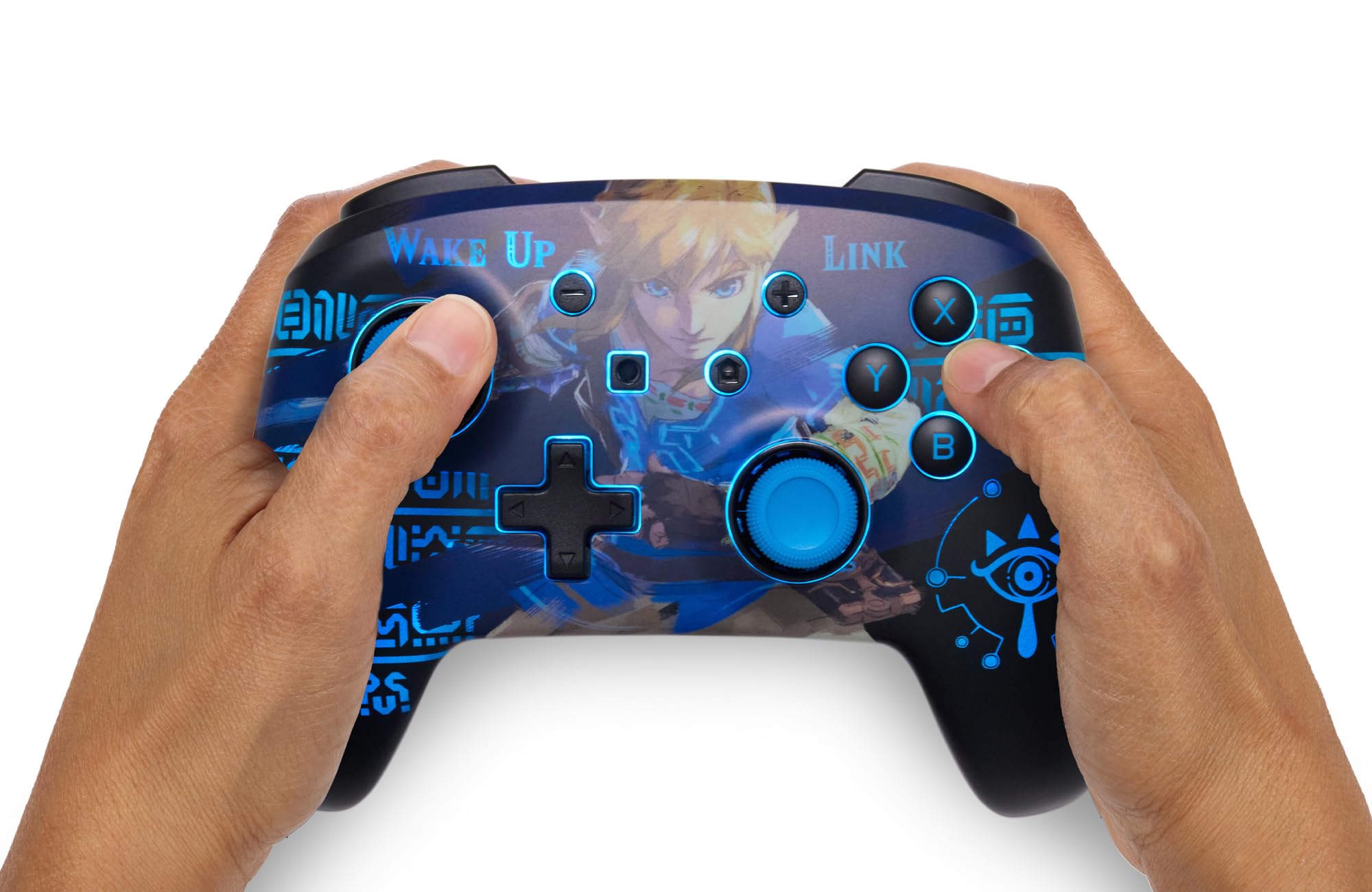 Ulepszony kontroler bezprzewodowy PowerA do Nintendo Switch z Lumectra - Pobudka Link, gamepad, kontroler do gier, kontroler Bluetooth