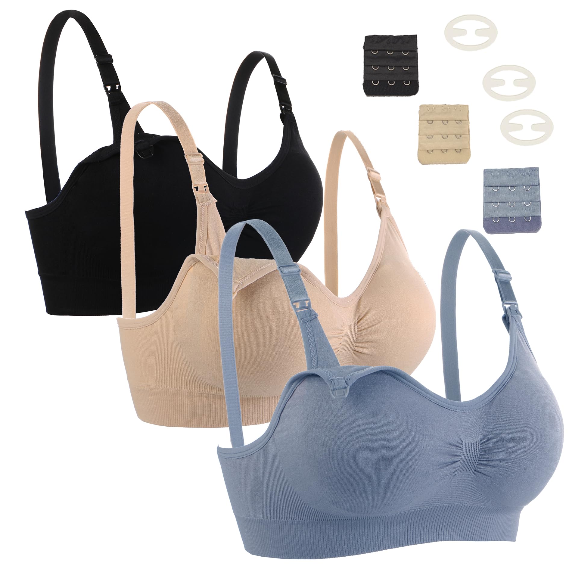 Lot de 2 Soutiens-Gorge d'allaitement pour l'allaitement, Soutien-Gorge de maternité, sans Armatures, sans Couture, pour Femme