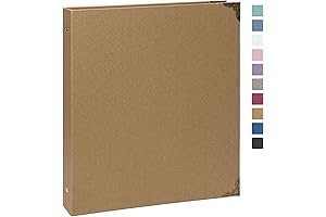 Vienrose 1-inch Round Ring Binder with Durable Cardboard Cover