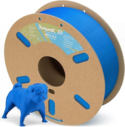 Miniatura 20 de DURAMIC 3D - Filamento de ácido poliláctico mate de 1.75mm negro, carrete de cartón de 1kg con acabado mate, filamento para impresora 3D PLA