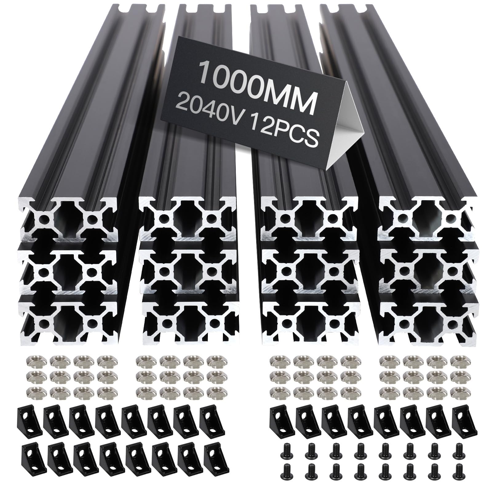 8pcs 1000mm 2040 V-Slot Extrusion Aluminum Profile, Silver — Amazon image 10