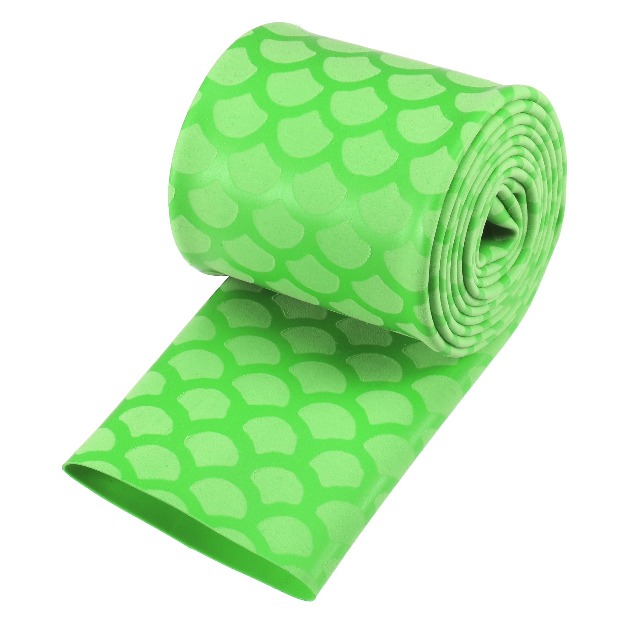 uxcell Heat Shrink Wrap Tubing Sleeve for Fishing Rod Grips Handle, 56mm Flat 3.3ft 2:1 Rate Green