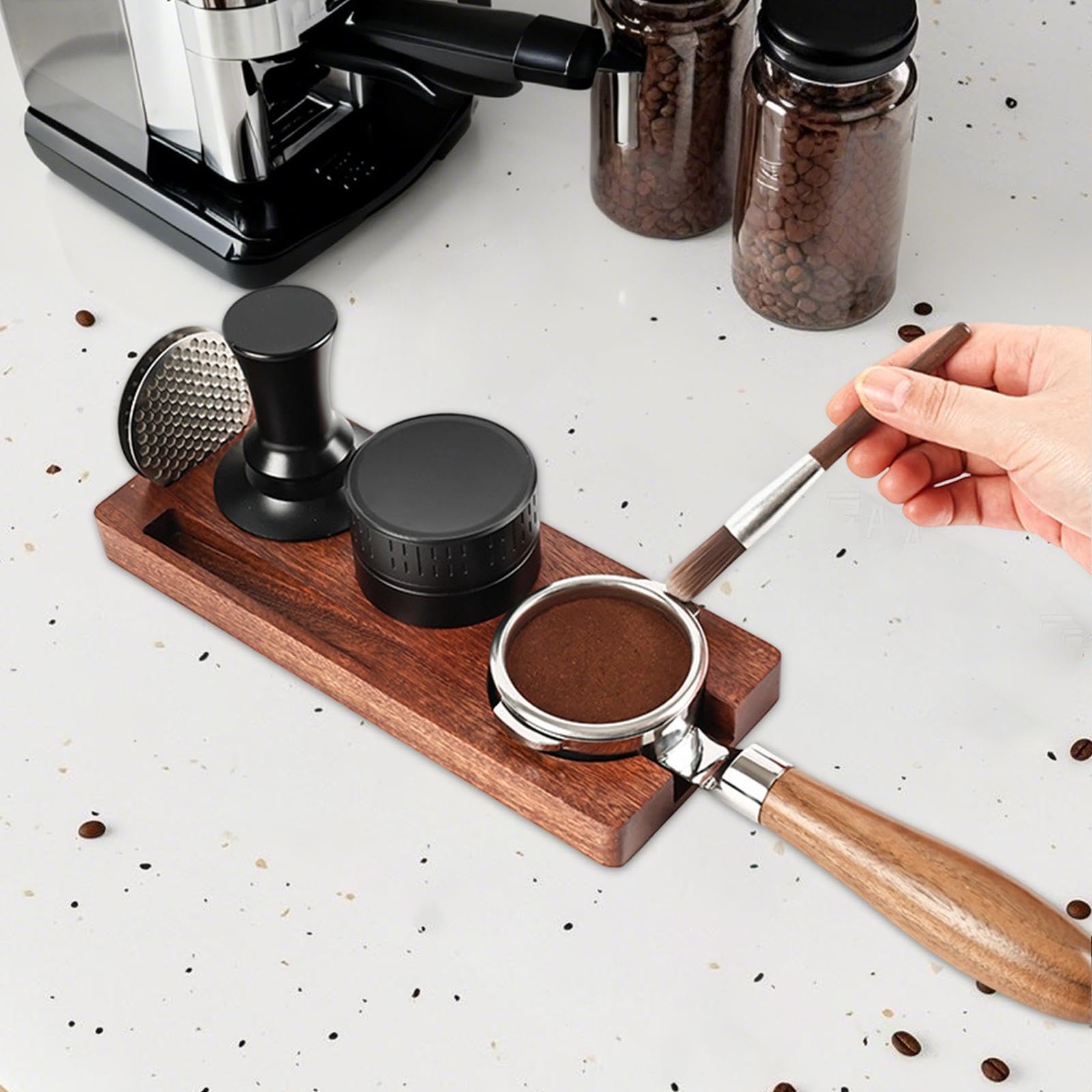 Espresso-Tamper-Station, multifunktionales Aufbewahrungsregal für Kaffeezubehör, Zubehör-Organizer fürs Büro, 58 Mm