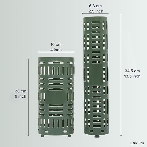Miniatura 7 de LOKAM Paquete de 7 protectores de tronco de árbol  Cubiertas de árboles verde oscuro  Protectores de plantas de animales  Protege contra