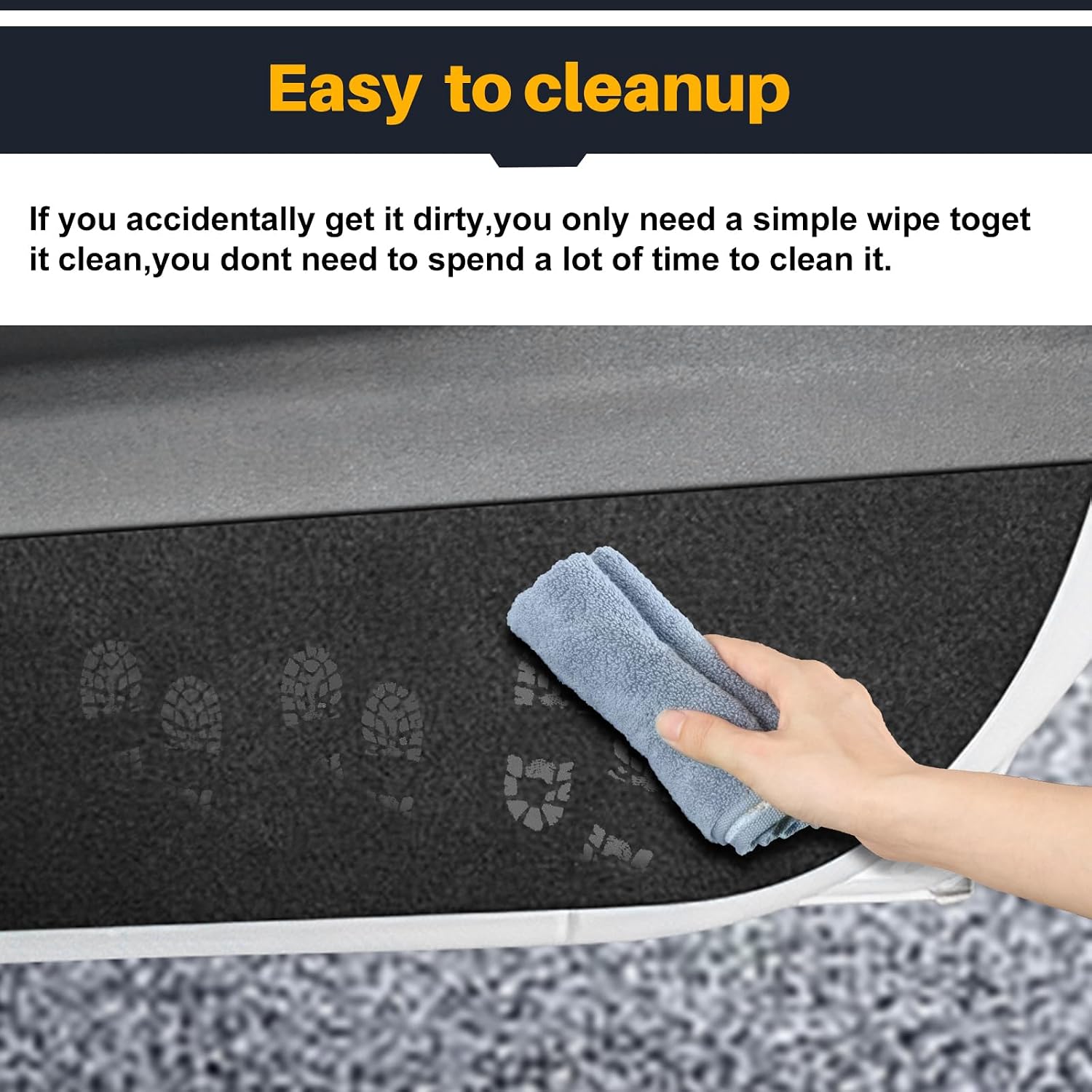 KUNGKIC Car Door Anti Kick Pad for 2024 2025 Mini Cooper S 3-Door F66 F67 Protective Stickers Interior Decals Accessories Self-Adhesive Side Edge Protection Mats Cover (Italian Top Suede, 9002 Color)
