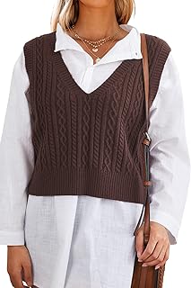 brown sweater vest outfit