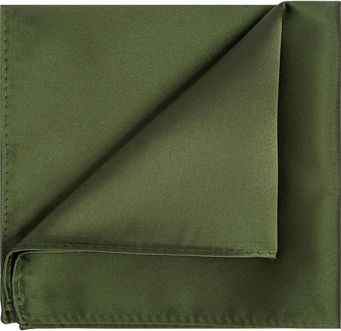 1PC/6PCS Satin Pocket Square Solid Color Handkerchief + Gift Box