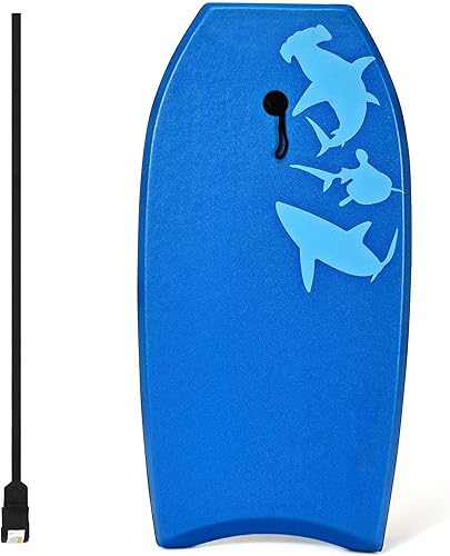 Miniatura 8 de Happytools - Tabla de surf ligera de 3741 pulgadas con correa de muñeca, núcleo de EPS, cubierta XPE y parte inferior deslizante de HDPE para playa,