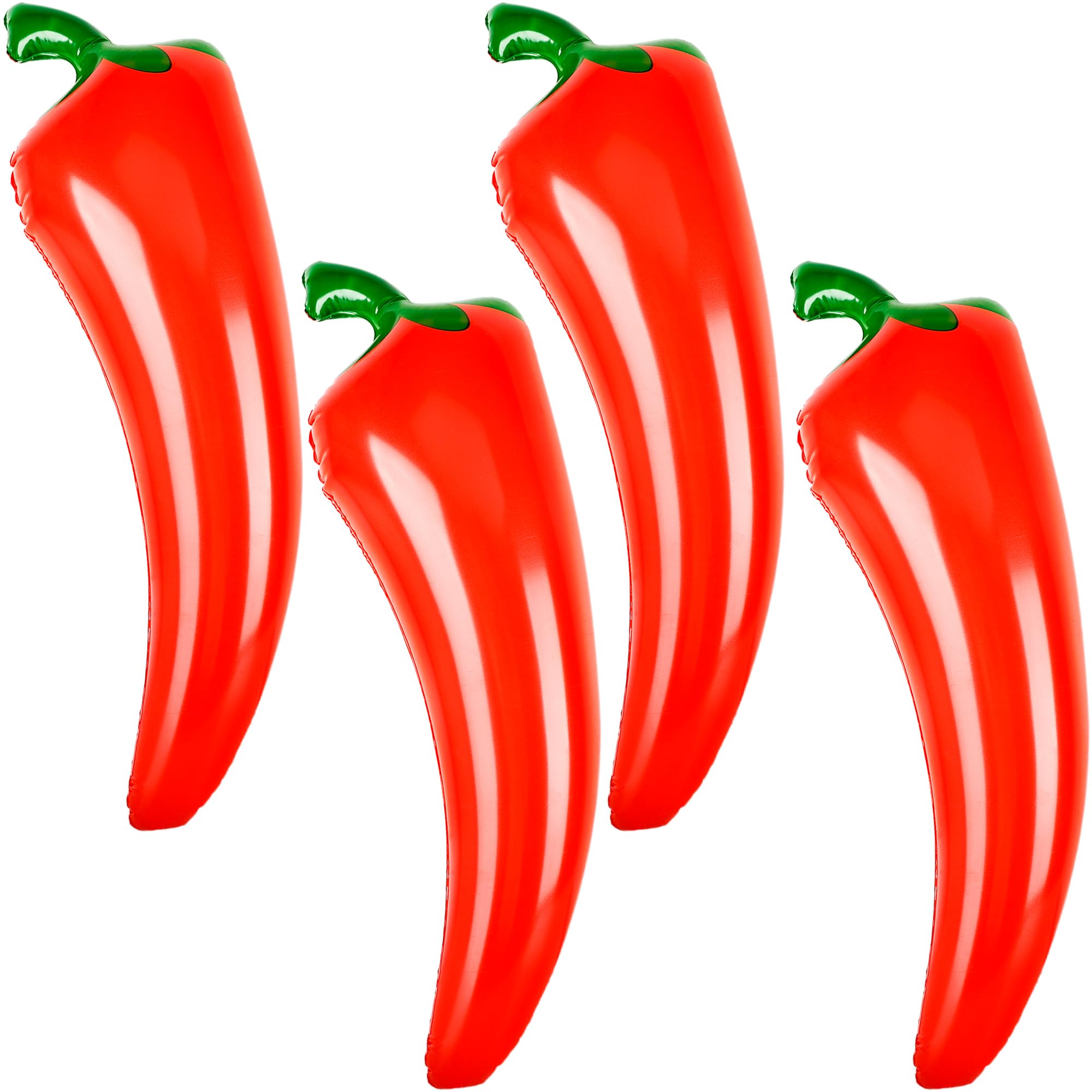 4 Pcs Large Inflatable Chili Peppers Balloons 33 Inch Inflatable Chili Props Giant Blow Up peppers Chili Mexican Decorations for Cinco de Mayo Party Summer Water Novelty Toys