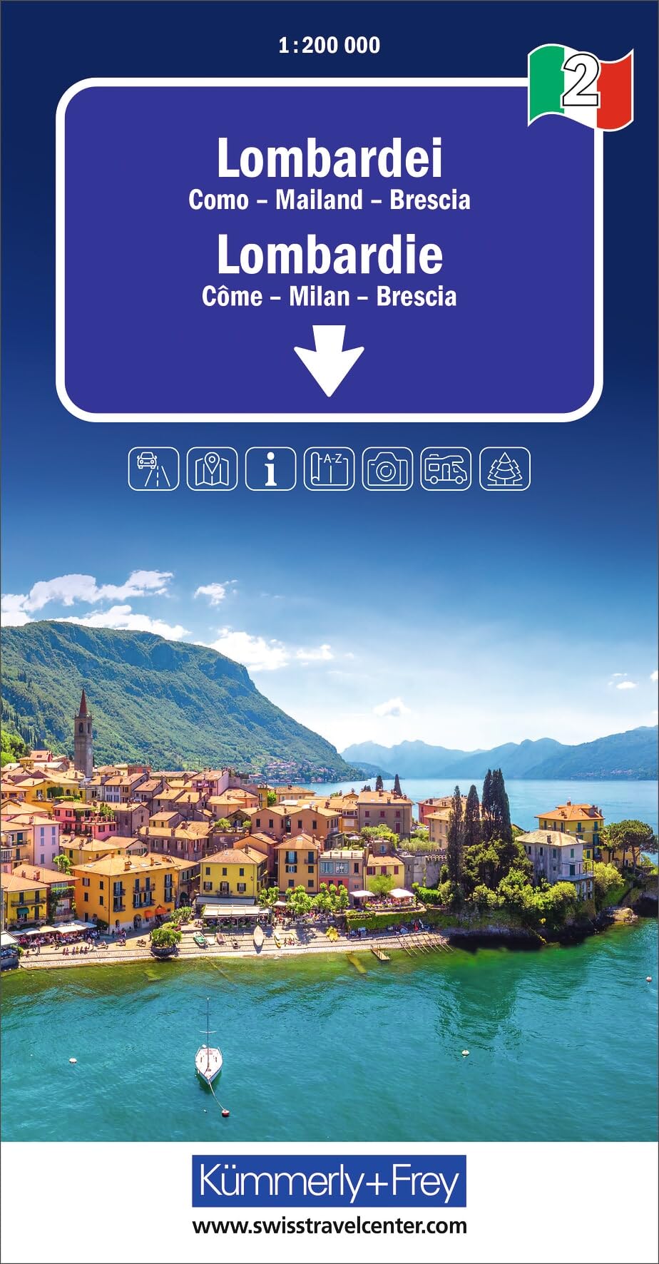Lombardy (2): Mit Como, Mailand, Brescia. Inkl. Stadtpläne, Ortsverzeichnis und Reiseinformationen (Regional maps - Italy)