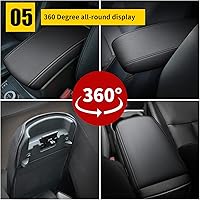 Vista 6 de AOMSAZTO Funda de reposabrazos para Civic Honda 2012-2015, color negro, almohadilla de consola central para Civic