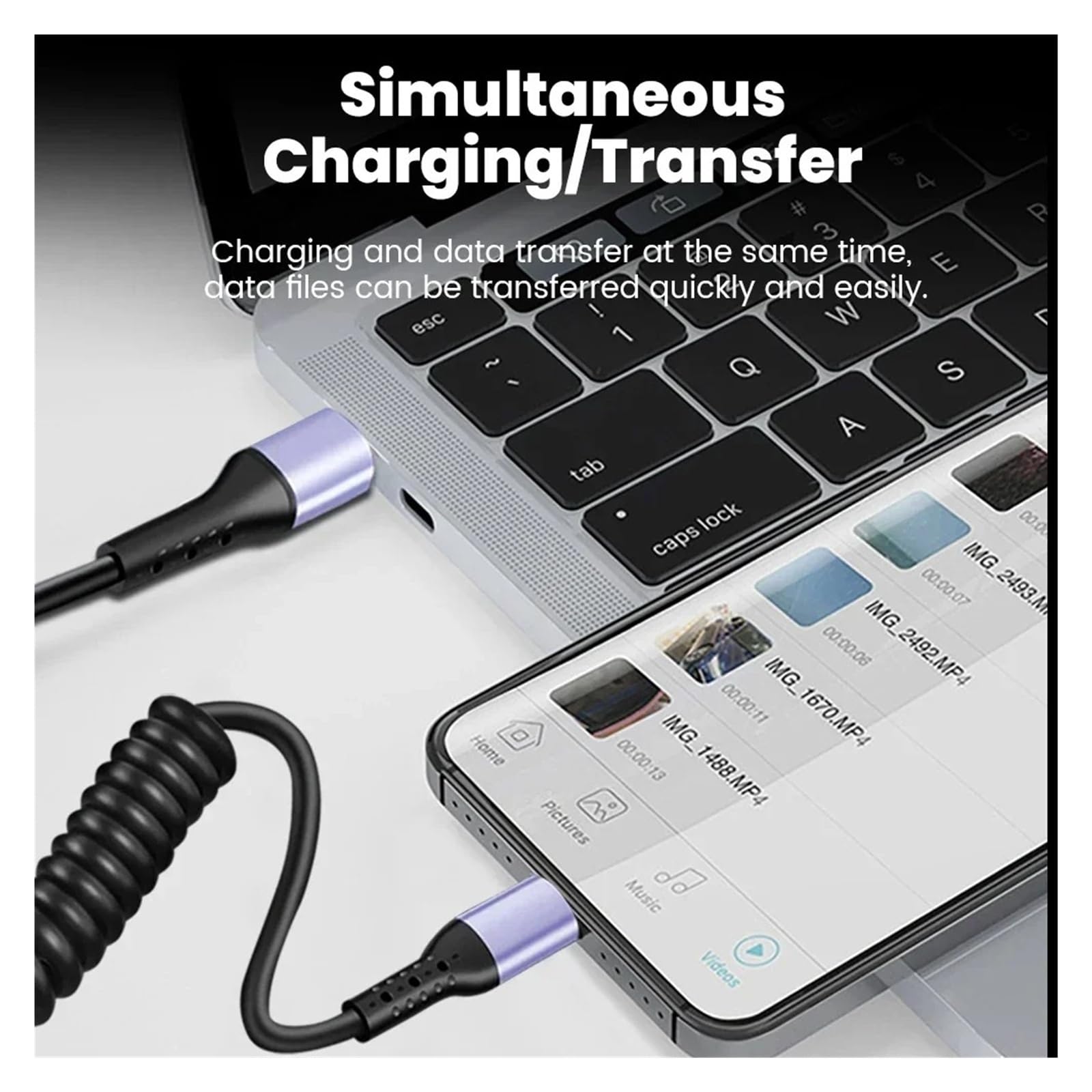 USB C Car 66 W Fast Charge Short Cable for iPhone for Xiaomi for Samsung (CC 66W 02)