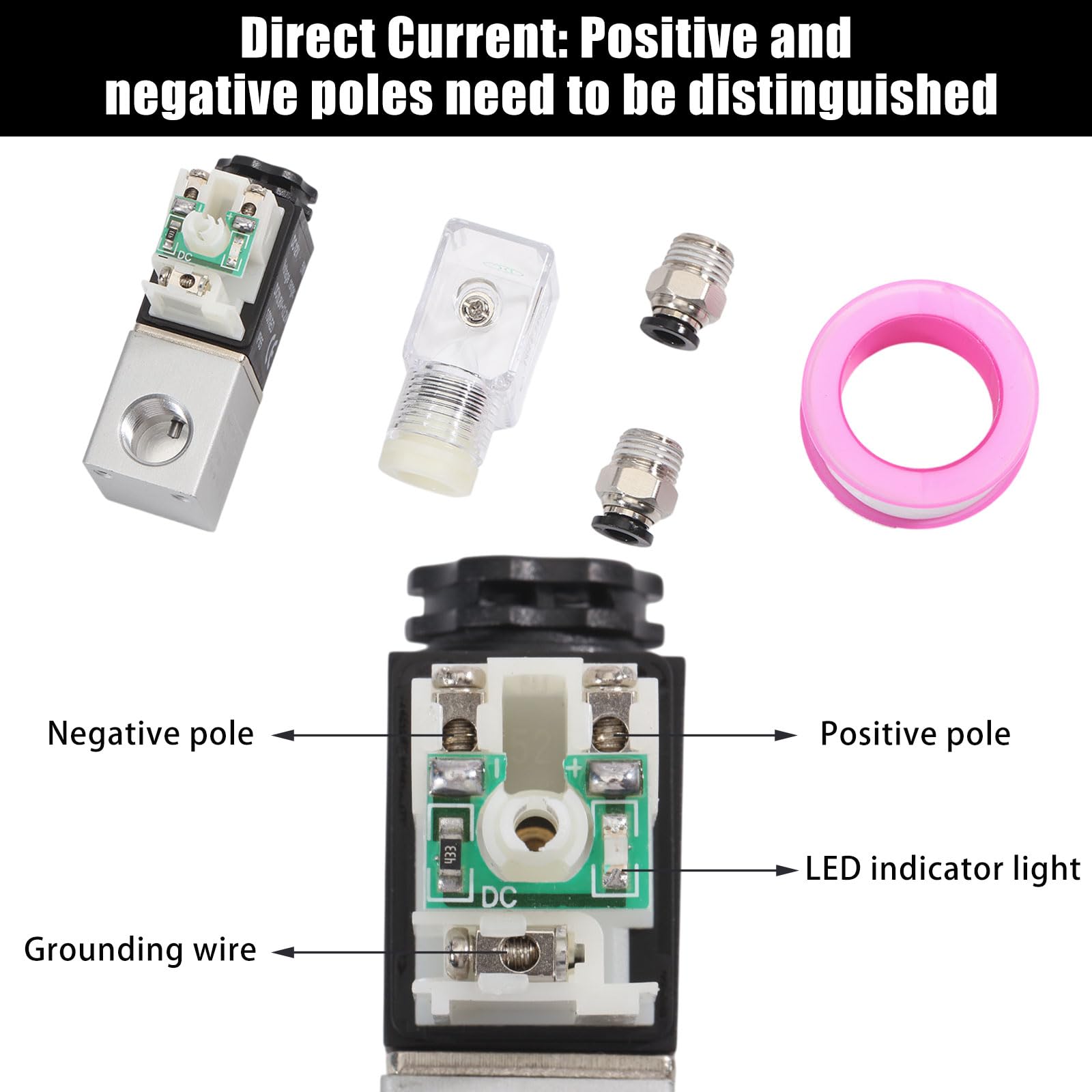 benikmake 1/10.2 cm NPT DC12V Elektrisches Magnetventil 2-Wege 2 Positionen Pneumatik 1/4 Zoll IP65 Wasserdicht 12V Elektrisches Luftventil 2V025-08 für Hydraulik-Automobil-Holzwerkstatt