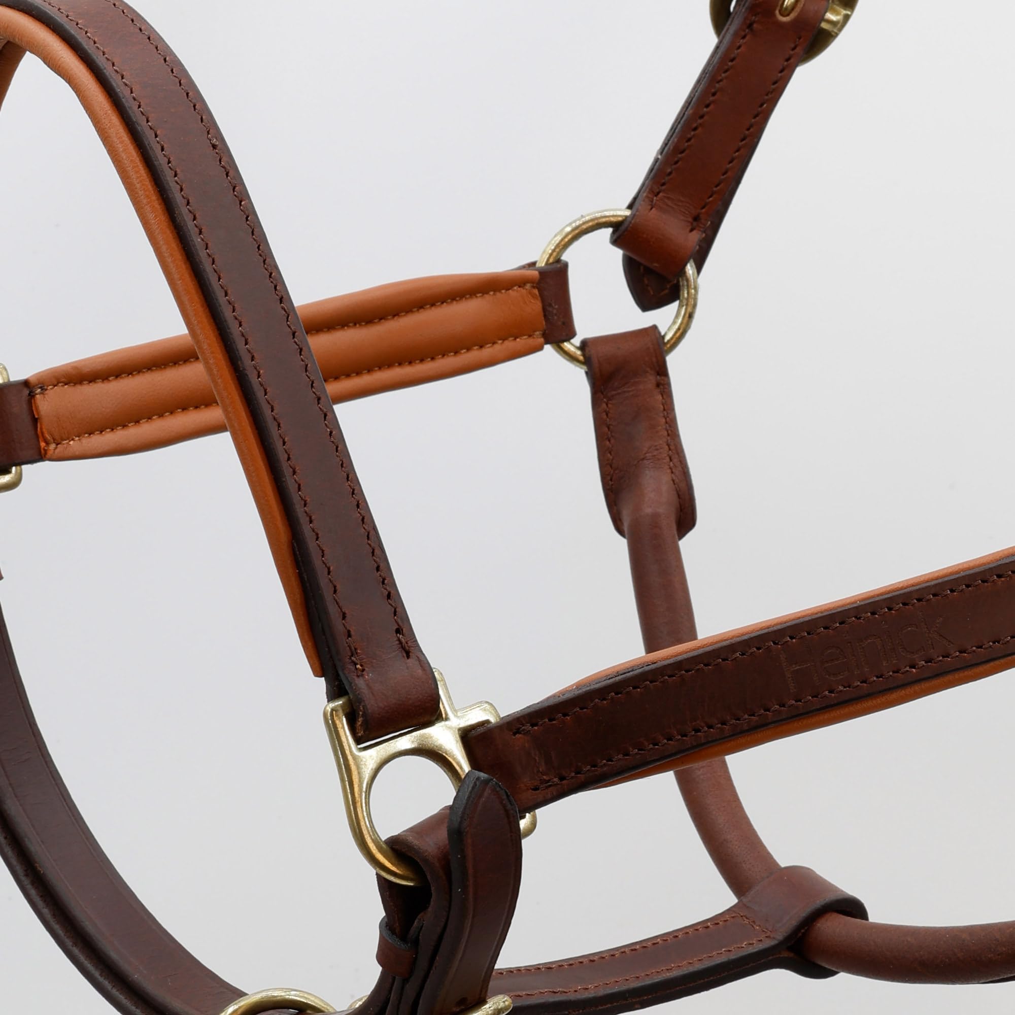 Lederhalfter Nori Softleder rundgenäht ~ Braun ~ WB VB Halftergröße Warmblut
