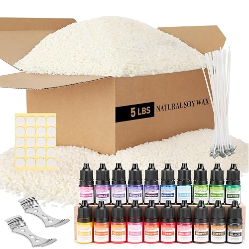 SAEUYVB Soy Wax for Candle Making,5lbs Natural Soy Wax Pellets