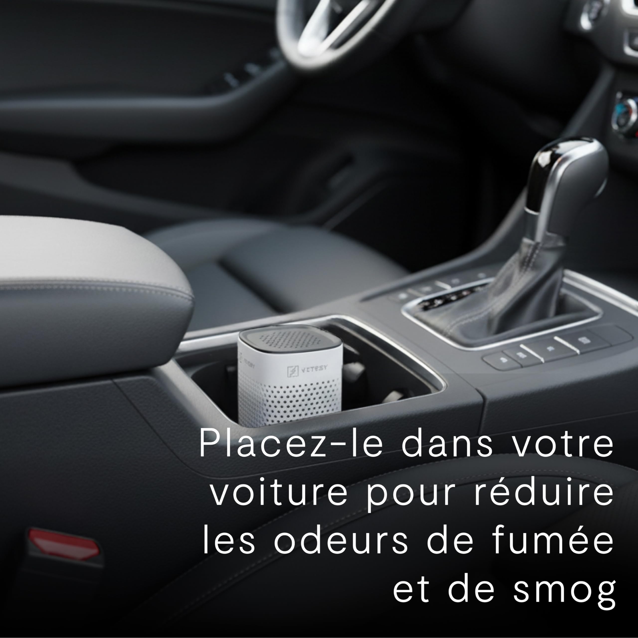 Vitesy Deo Absorbeur d'odeurs naturel pour réfrigérateur, voiture, armoire et chaussures | Élimine les odeurs sans recharge, réutilisable pendant 10 ans | Compact et portable