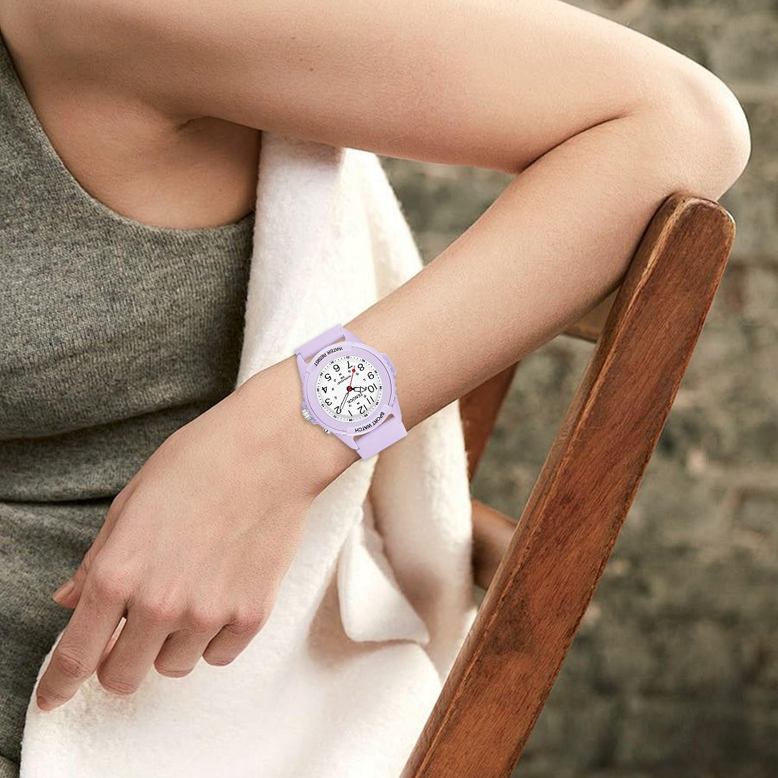 TENOCK Orologio Da Polso Sportivo Da Donna Analogico Al Quarzo 50 M Impermeabile Con Luce Notturna Per Abbinamenti Casual O Attività Sportive