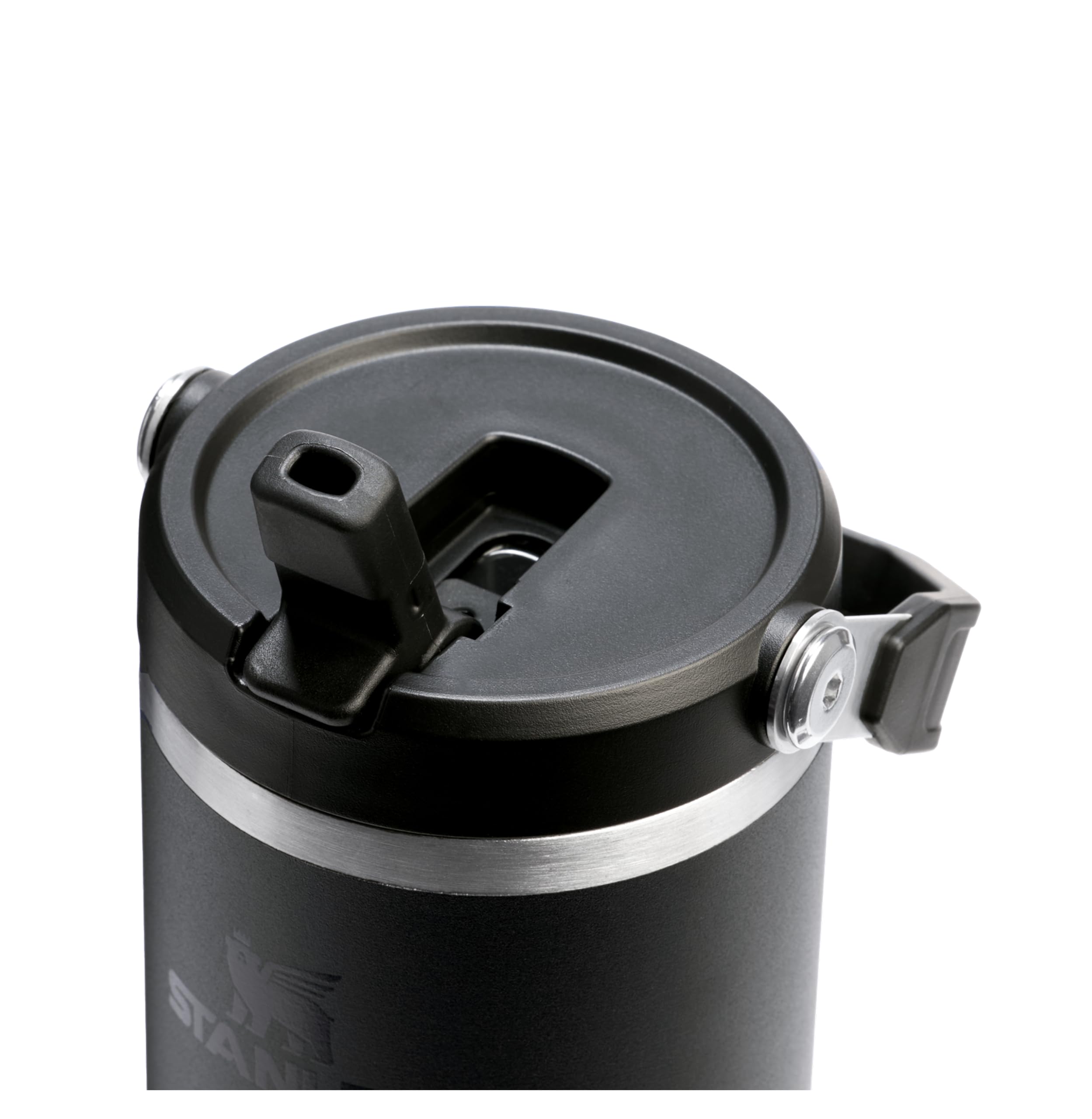 Stanley 1913 IceFlow Flip Straw Butelka na Wodę With Straw 0.89L - Utrzymuje zimno przez ponad 12 godzin - Szczelna - Butelka na wodę ze stali nierdzewnej - Black 2.0