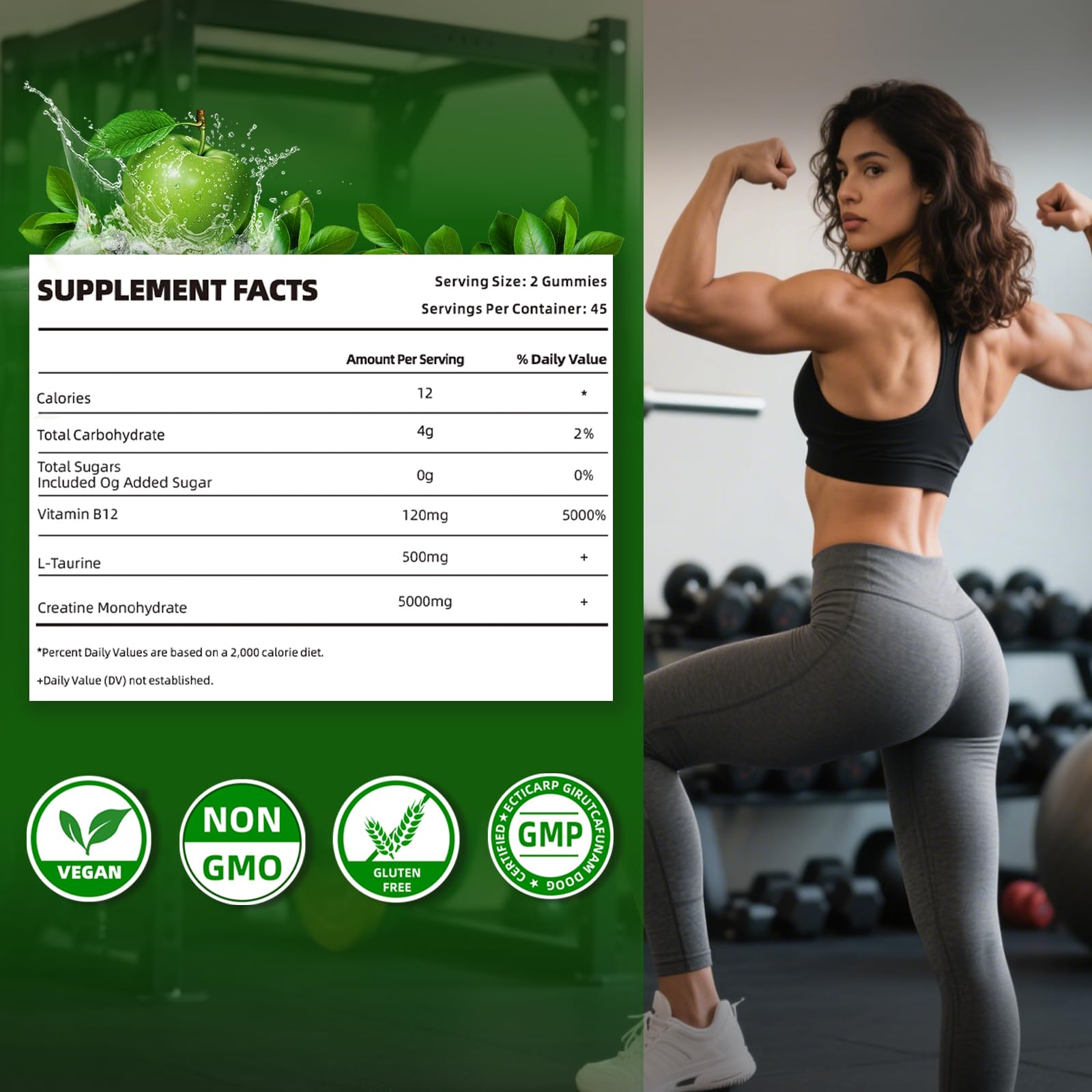 Creatine Monohydrate Gummies 5g, for Muscle Strength,Muscle Builder — Amazon image 5