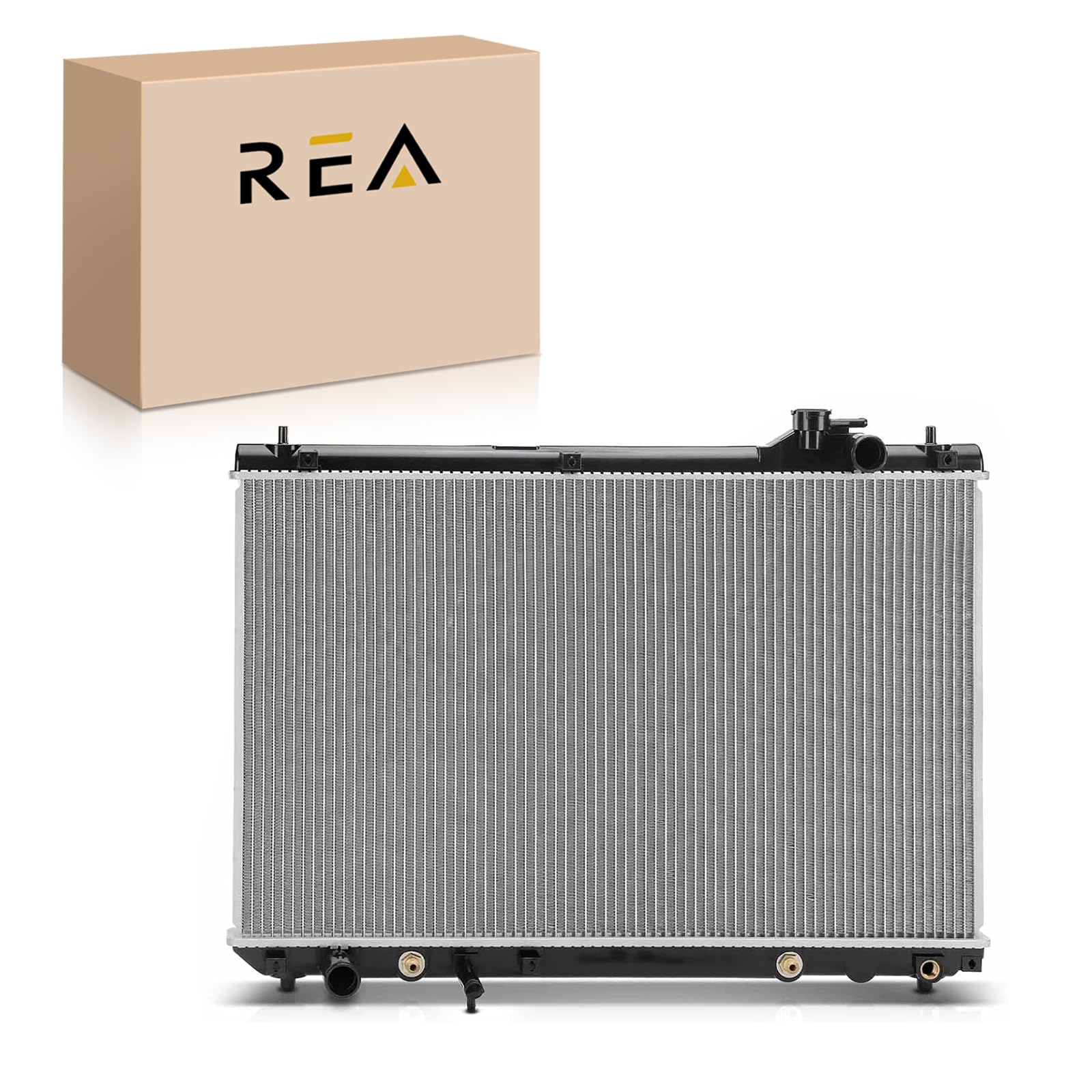 engine coolant radiator assembly with transmission oil cooler compatible with toyota highlander 2001-2003 v6 3.0l, highlander 2004-2007 v6 3.3l replace# 1640020220