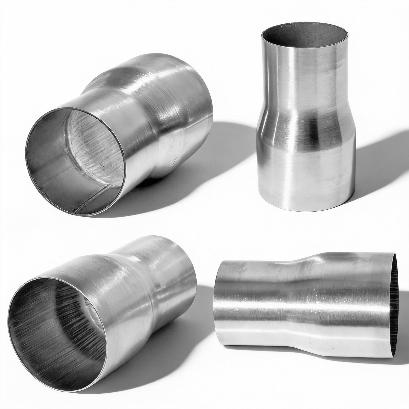 Catekro Adaptateur de Tuyau d'Échappement, Universel Acier Inoxydable Rallonge de Pot d'Échappement Manchon de Réparation Résistant à la Chaleur pour Auto (Ø63mm-76mm/2,5”-3,0”)