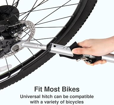 Bike Cargo Trailer Foldable, 145lbs Max Load, 600D Oxford Removable Box, 2x16'' Inflatable Wheels, Aluminum Bike Trailer Cargo w/Universal Hitch, for Luggage, Tools, Groceries