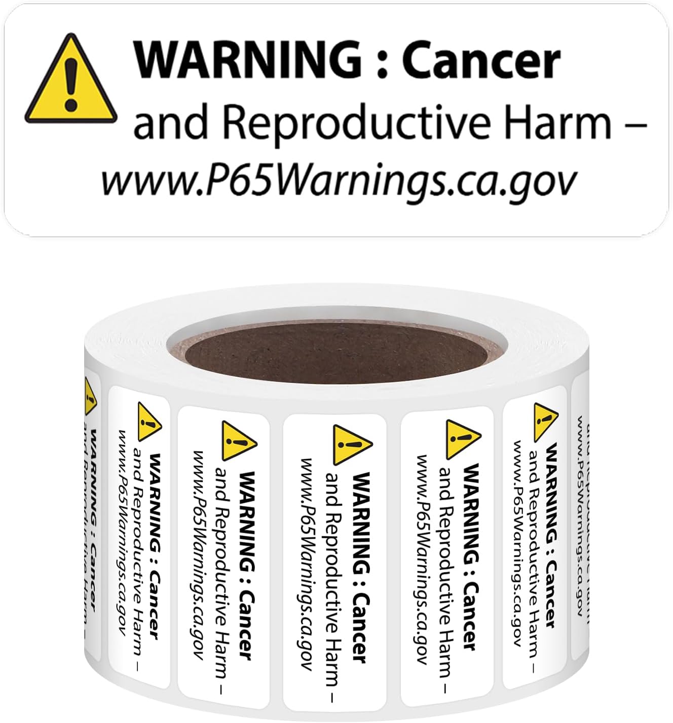 1000 Pcs California Prop 65 Warning Labels, 0.5 x 1.5 Inch Self Adhesive California Cancer and Reproductive Harm Sign Labels for Products and Consumer Alerts