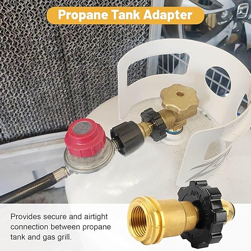 Miniatura 7 de Fuoequl El adaptador de tanque de propano convierte POL a QCC1  Tipo 1 con llave