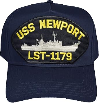EC USS Newport LST-1179 HAT - Navy Blue - Veteran Owned Business