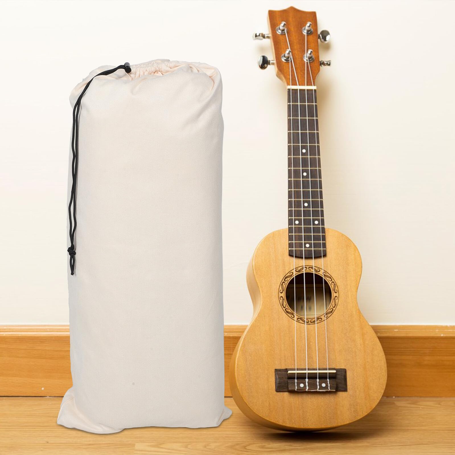 Hemobllo Custodia per Sax Alto Beige Coulisse, Leggera e Facile da Trasportare, Borsa Protettiva per Strumenti Musicali per Viaggi e Performance