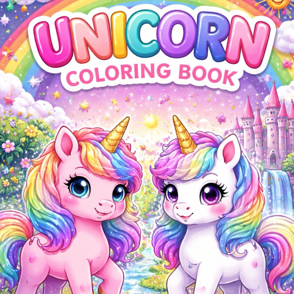 Unicorn Coloring Book for Kids: Cute, Fun & Magical Unicorn Coloring Pages for Boys and Girls Ages 3–8 | Fantasy Coloring Book for Creativity and Relaxation