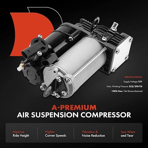 Miniatura 2 de A-Premium Compresor de suspensión neumática compatible con Mercedes-Benz GL320 GL350 GL450 GL550 ML320 ML350 ML450 ML500 ML550 ML63 AMG, repuesto #