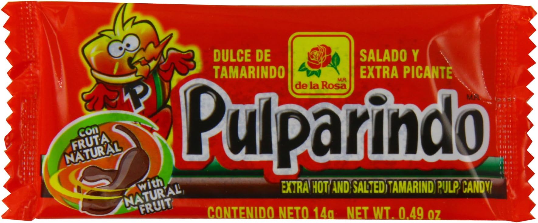 Pulparindo Extra Hot and Salted Tamarind Pulp Candy - 20 ct