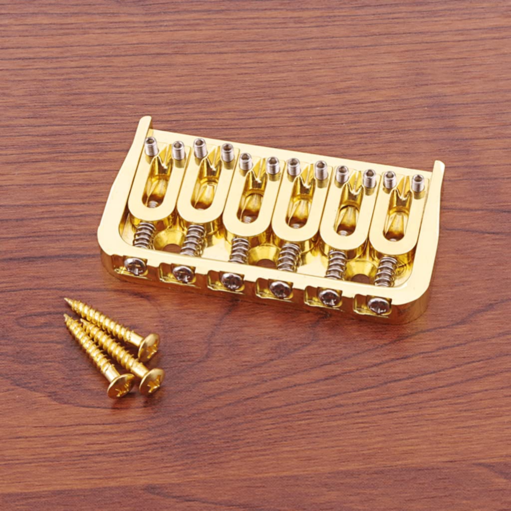 ギターと関連部品 Amazon.co.jp: 6/7 弦フラットサドルシングル固定トレモロブリッジ