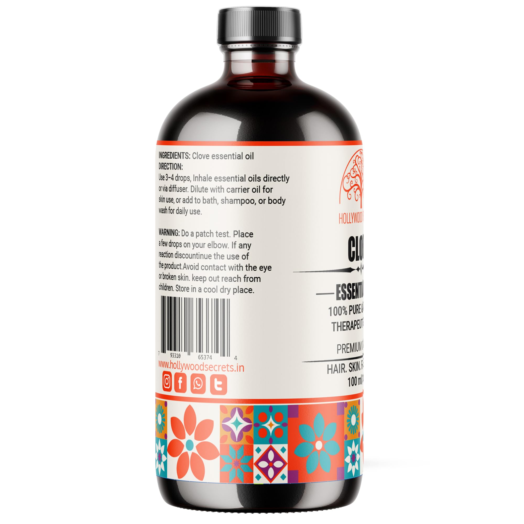 Hollywood Secrets Pure Clove Essential Oil Therapeutic Grade 100ml 2