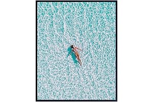 Slim Aarons Prints | Feminine Ocean Glamour | Coastal Vibes | Teal Aqua Bathroom Decor