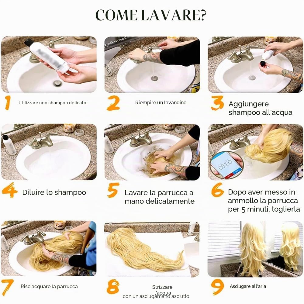 Esmee Parrucche Bob Corte Lisce Biondo Con Frangia Parrucca alla Lunghezza delle Spalle Sintetiche Ombre per Cosplay Uso Quotidiano & Party